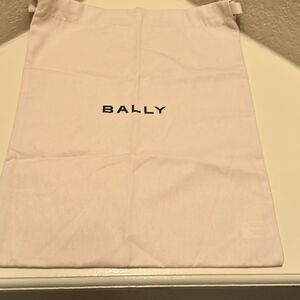 Bally Logo Dustbag White Drawstring Top Dust Cover Storage Gift Bag Travel